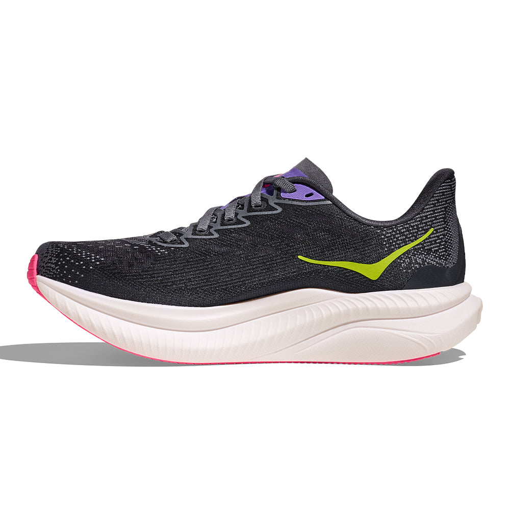 Hoka Women's Mach 6 - BlackToe Running#colour_grey-skies-charcoal-grey