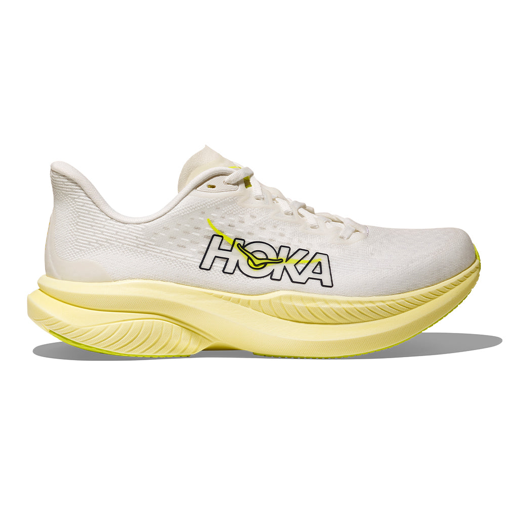 Hoka Women's Mach 6 - BlackToe Running#colour_white-neon-hoka-citrus
