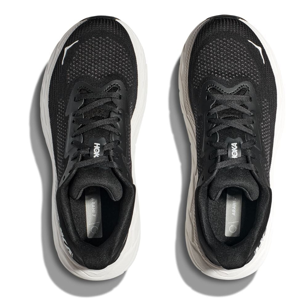 Hoka Women's Arahi 7 - BlackToe Running#colour_black-white