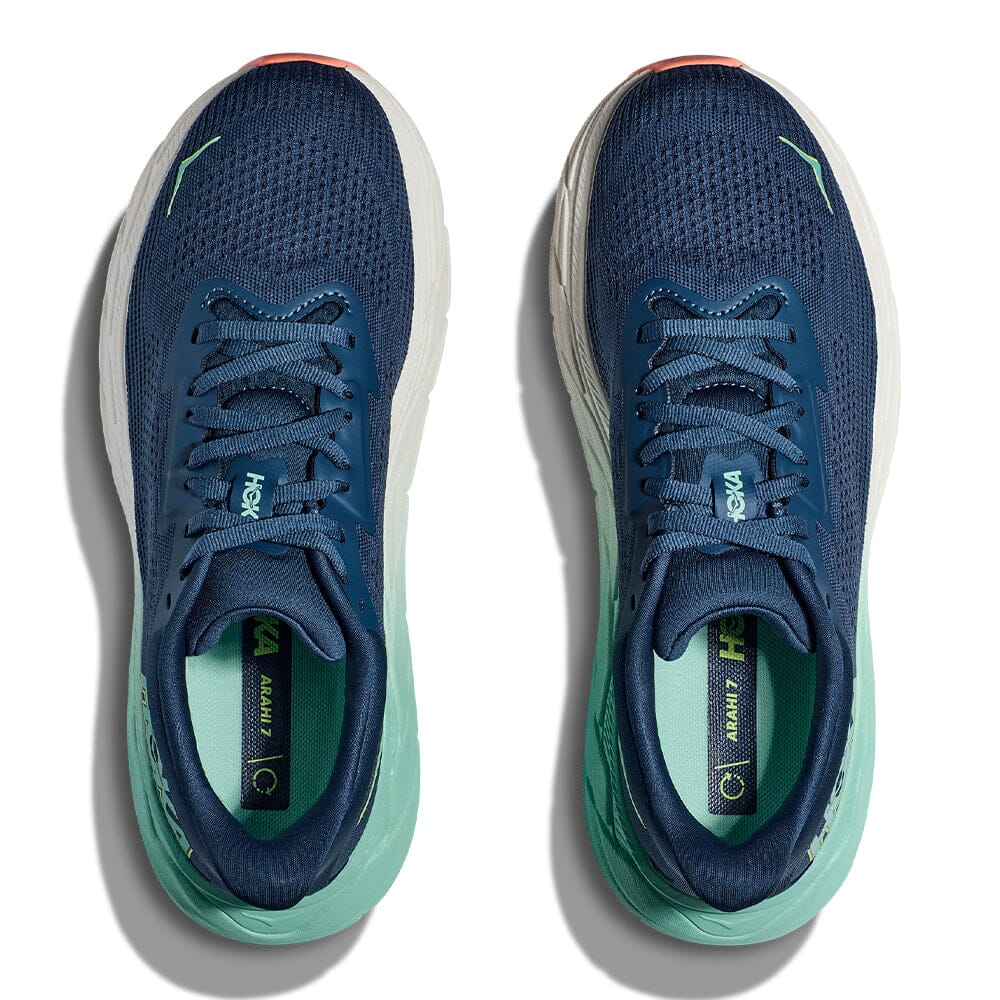 Hoka Women's Arahi 7 - BlackToe Running#colour_midnight-seafoam