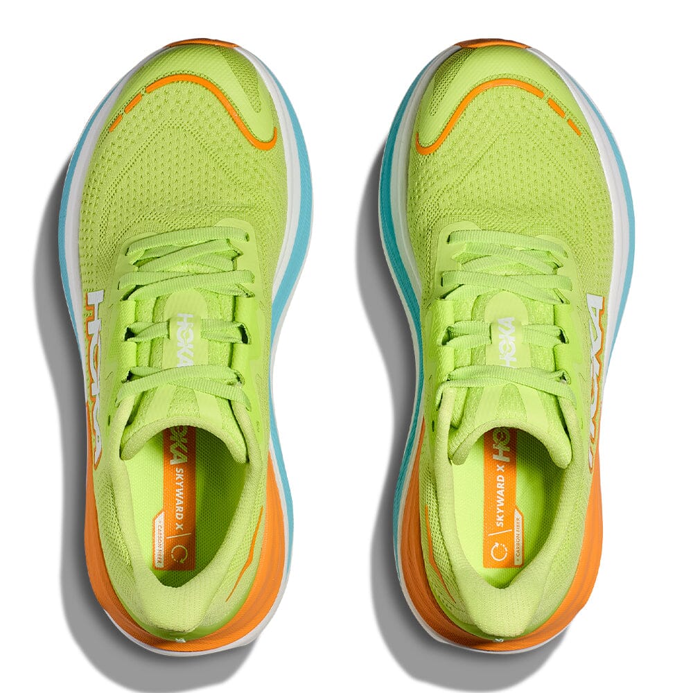 Hoka Women's Skyward X - BlackToe Running#colour_lettuce-cloudless
