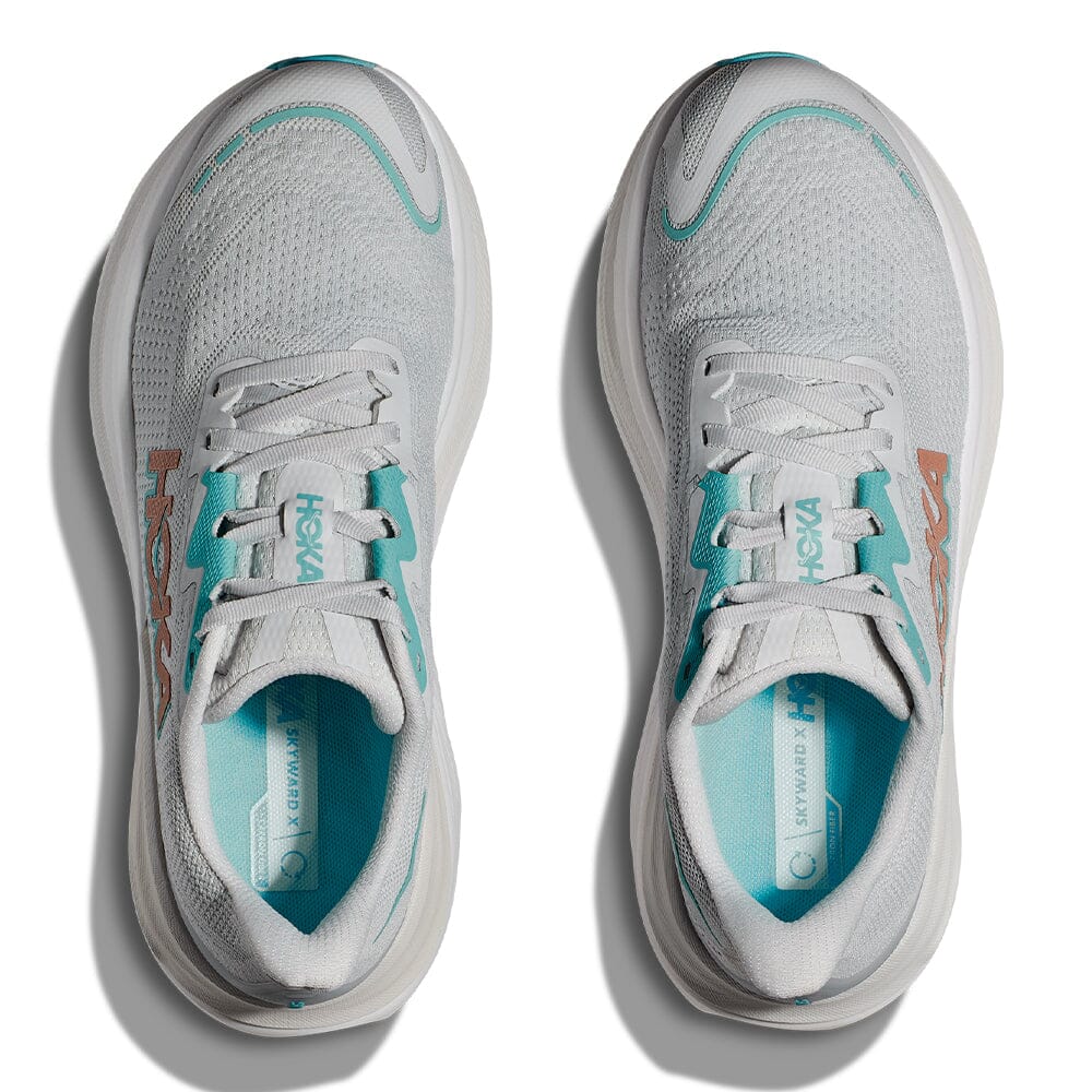 Hoka Women's Skyward X - BlackToe Running#colour_cosmic-grey-rose-gold