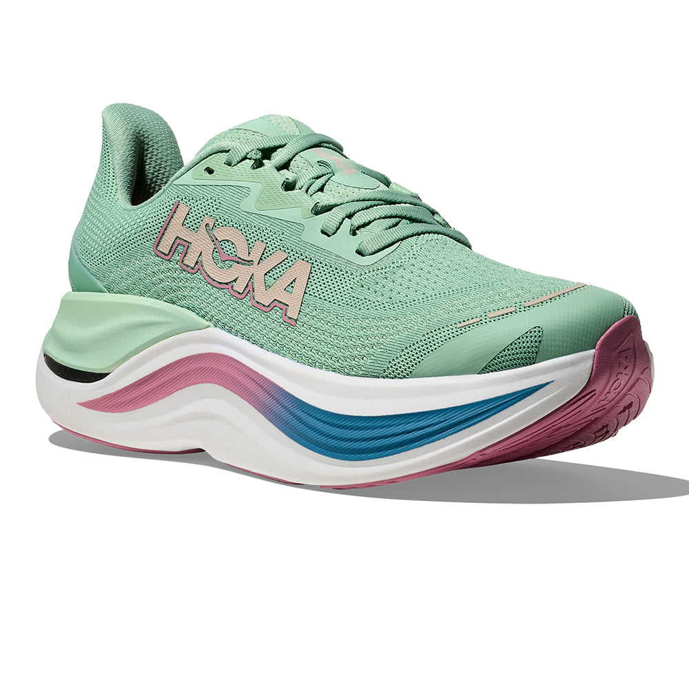 Hoka Women's Skyward X - BlackToe Running#colour_jadeite-dried-rose