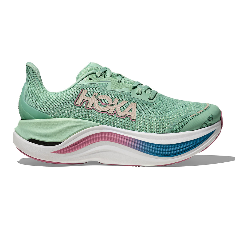 Hoka Women's Skyward X - BlackToe Running#colour_jadeite-dried-rose