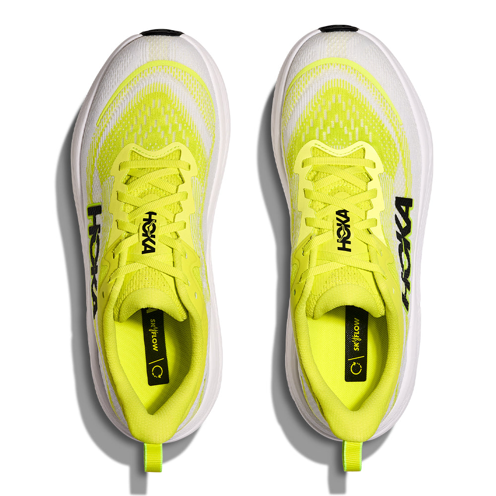 Hoka Men's Skyflow - BlackToe Running#colour_neon-hoka-citrus-neon-white