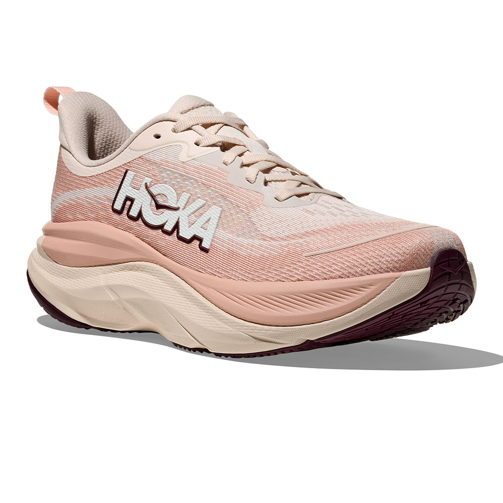 Hoka Women's Skyflow - BlackToe Running#colour_rose-cream-rose-latte