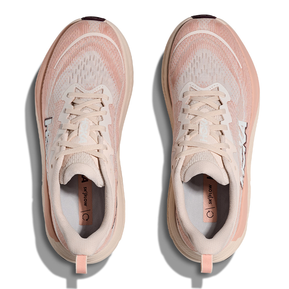 Hoka Women's Skyflow - BlackToe Running#colour_rose-cream-rose-latte