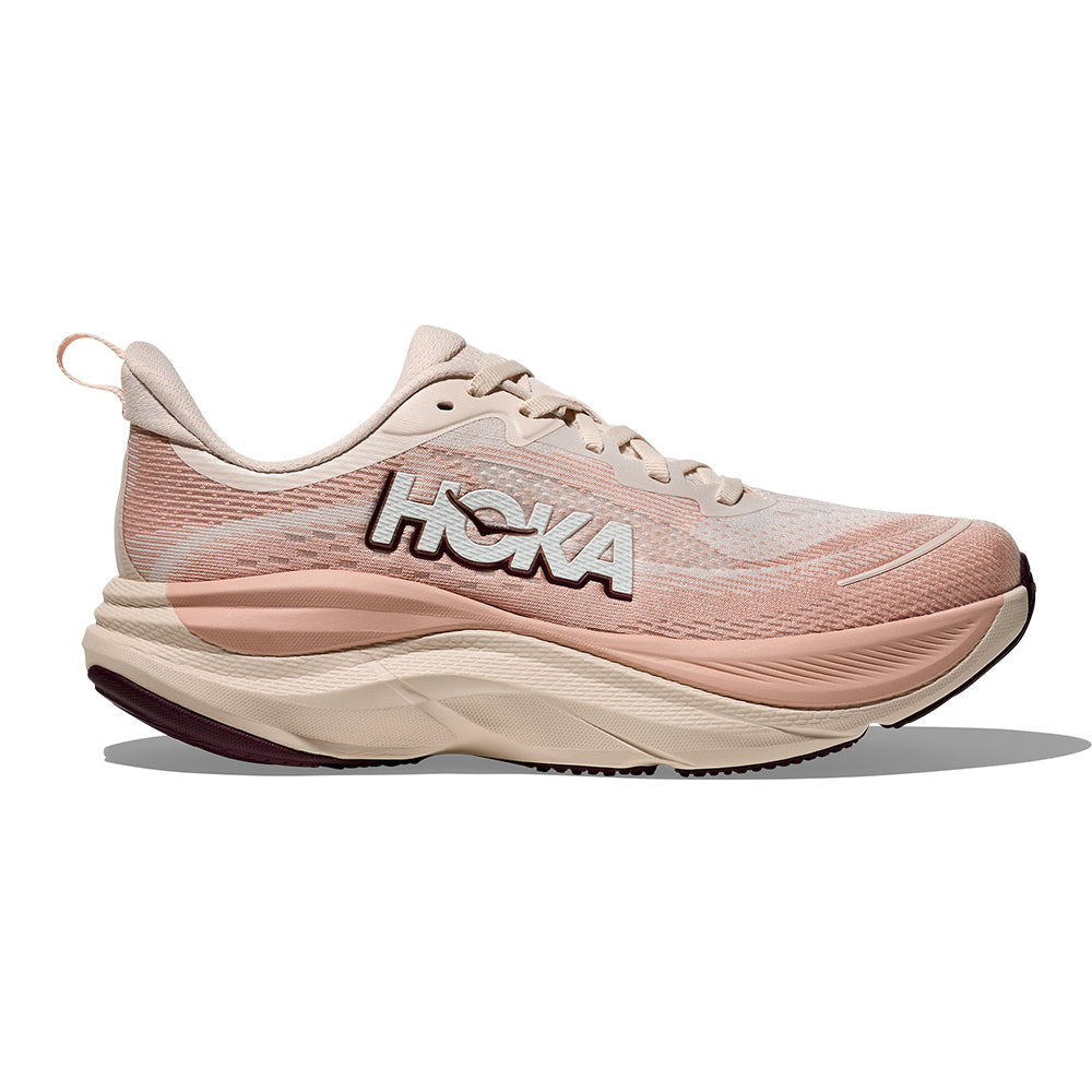 Hoka Women's Skyflow - BlackToe Running#colour_rose-cream-rose-latte