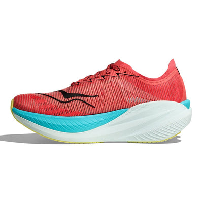 Hoka Men's Mach X 2 - BlackToe Running#colour_grapefruit-electric-coral