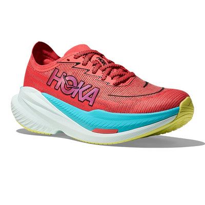 Hoka Men's Mach X 2 - BlackToe Running#colour_grapefruit-electric-coral