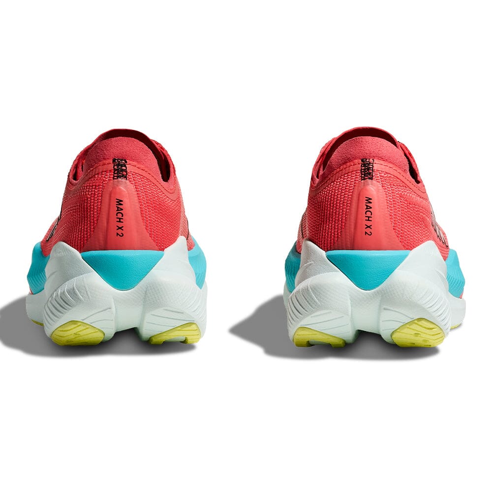 Hoka Men's Mach X 2 - BlackToe Running#colour_grapefruit-electric-coral