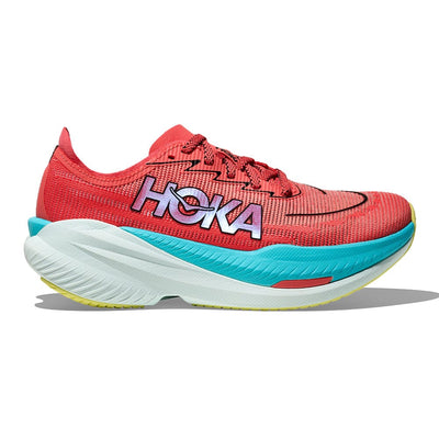 Hoka Men's Mach X 2 - BlackToe Running#colour_grapefruit-electric-coral