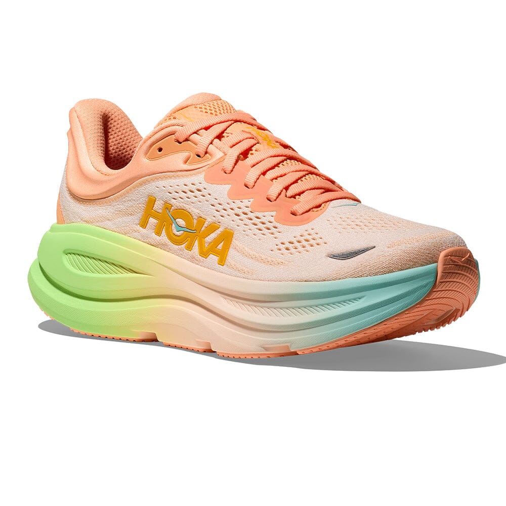 Hoka Men's Bondi 9 - BlackToe Running#colour_frost-pale-tangerine