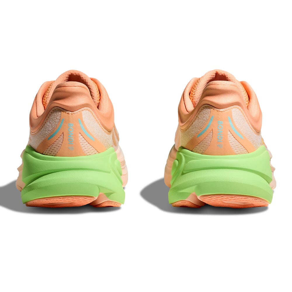Hoka Men's Bondi 9 - BlackToe Running#colour_frost-pale-tangerine