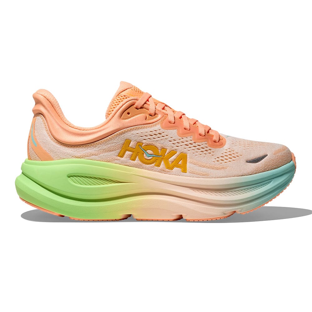 Hoka Men's Bondi 9 - BlackToe Running#colour_frost-pale-tangerine