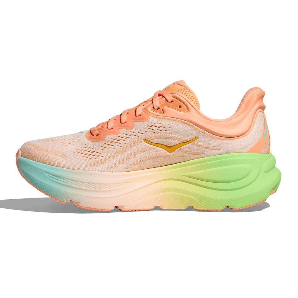 Hoka Men's Bondi 9 - BlackToe Running#colour_frost-pale-tangerine