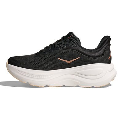 Hoka Women's Bondi 9 - BlackToe Running#colour_black-rose-gold