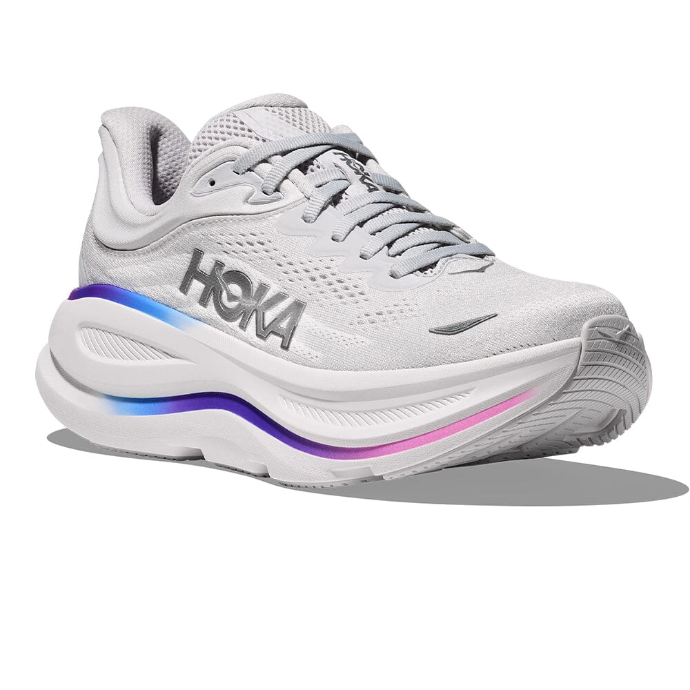 Hoka Women's Bondi 9 - BlackToe Running#colour_cosmic-grey-white
