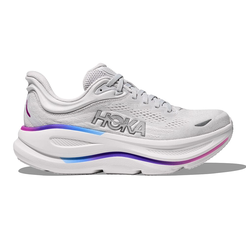 Hoka Women's Bondi 9 - BlackToe Running#colour_cosmic-grey-white