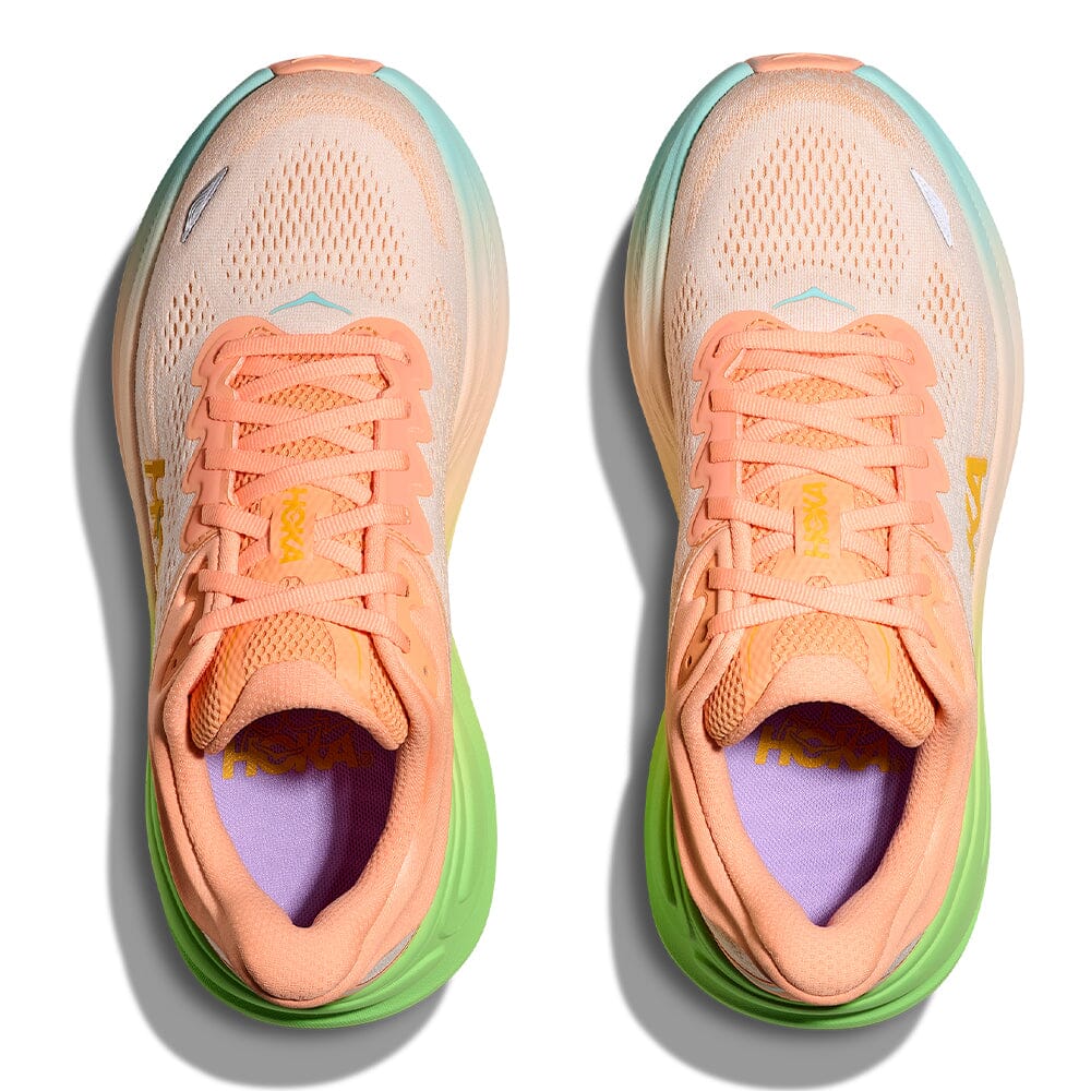 Hoka Women's Bondi 9 - BlackToe Running#colour_frost-pale-tangerine