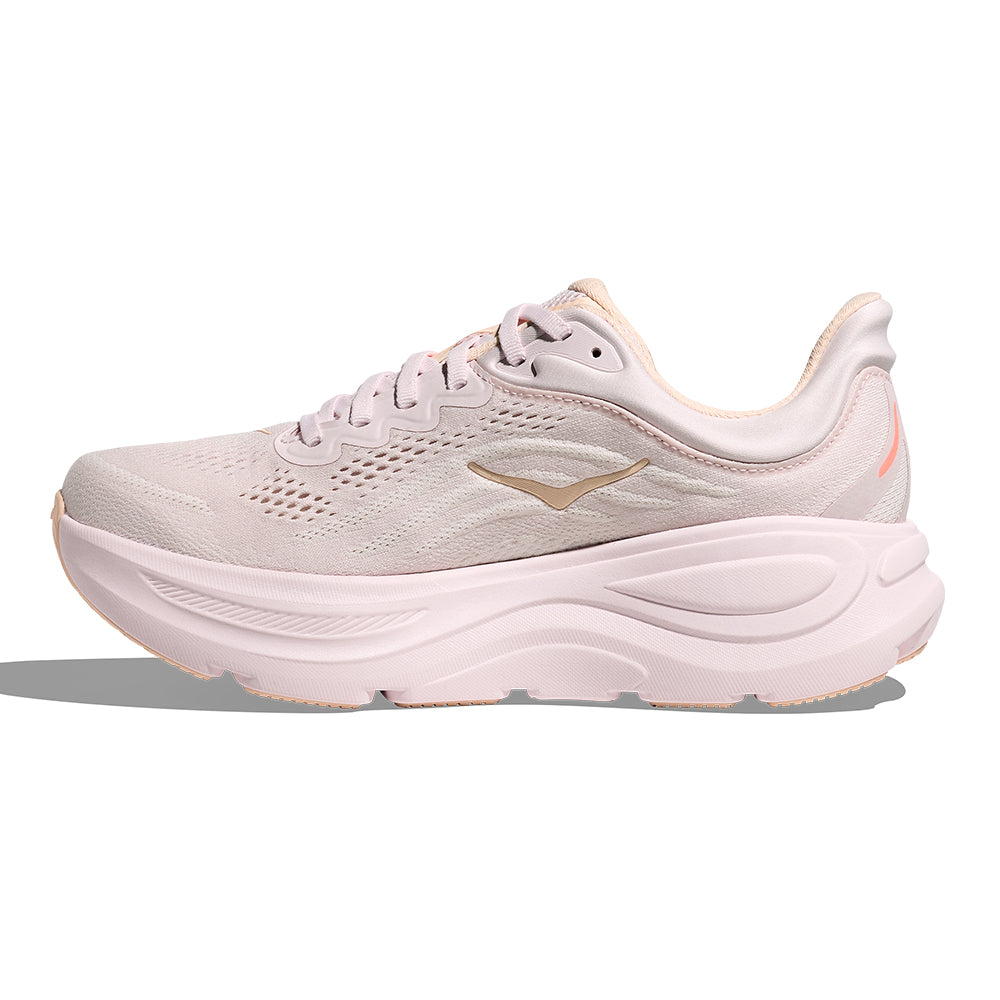 Hoka Women's Bondi 9 - BlackToe Running#colour_lilac-cream-tangerine-glow