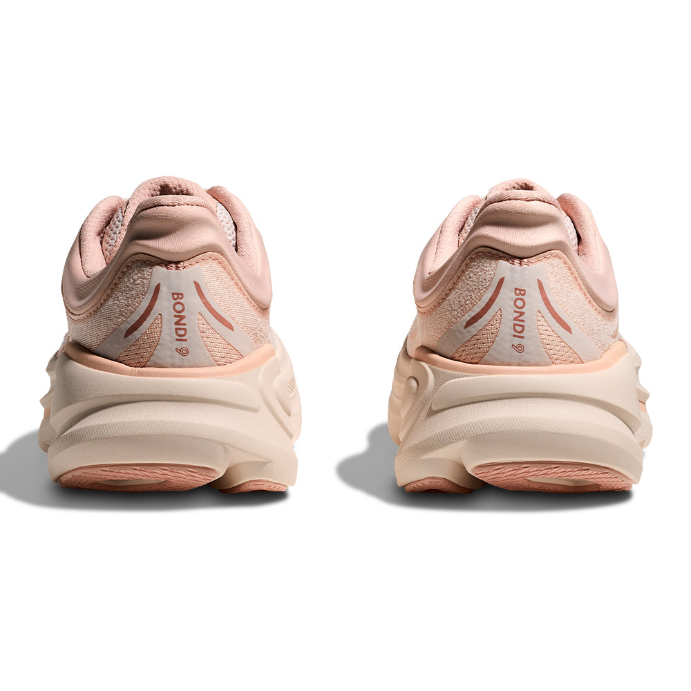 Hoka Women's Bondi 9 - BlackToe Running#colour_rose-latte-rose-cream
