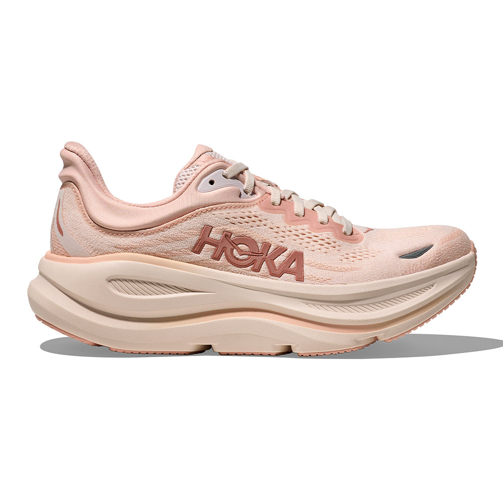 Hoka Women's Bondi 9 - BlackToe Running#colour_rose-latte-rose-cream