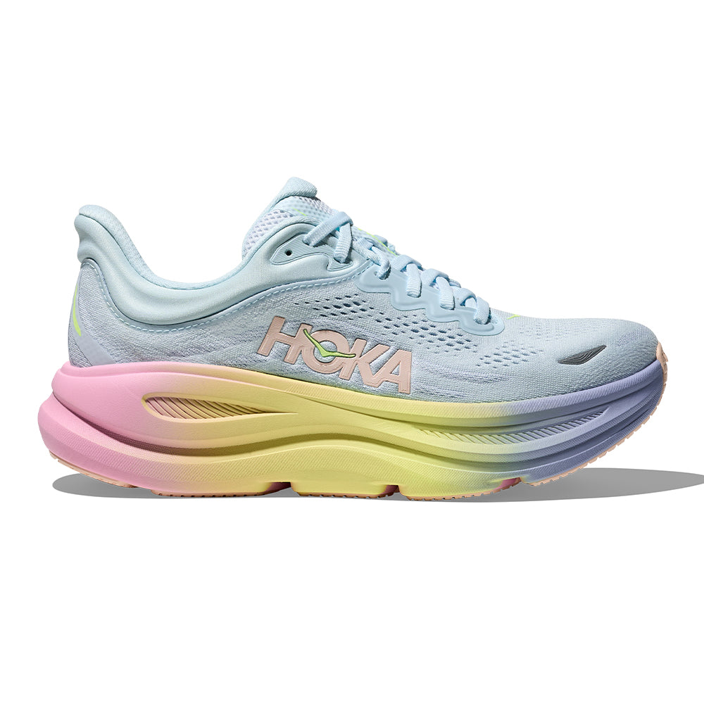 Hoka Women's Bondi 9 Wide - BlackToe Running#colour_glimmering-blue-overcast