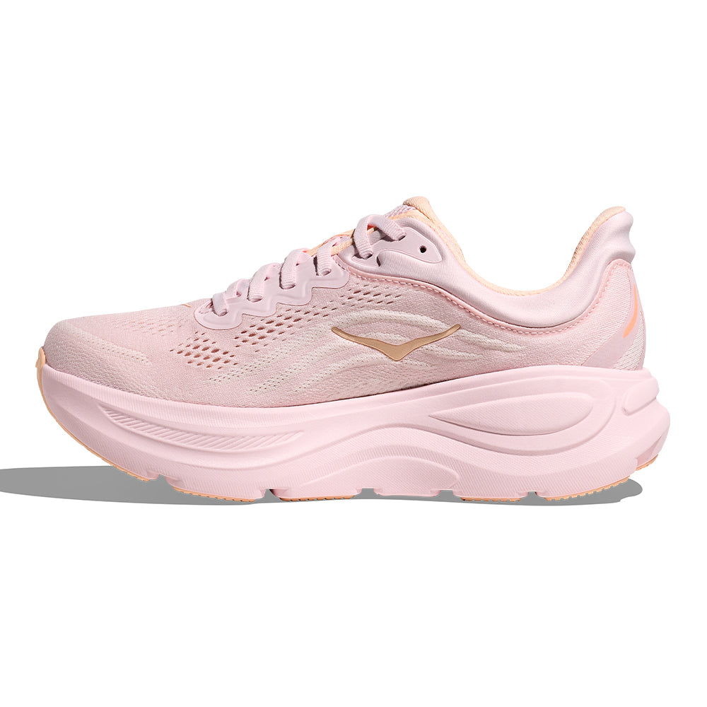 Hoka Women's Bondi 9 Wide - BlackToe Running#colour_lilac-cream-tangerine-glow