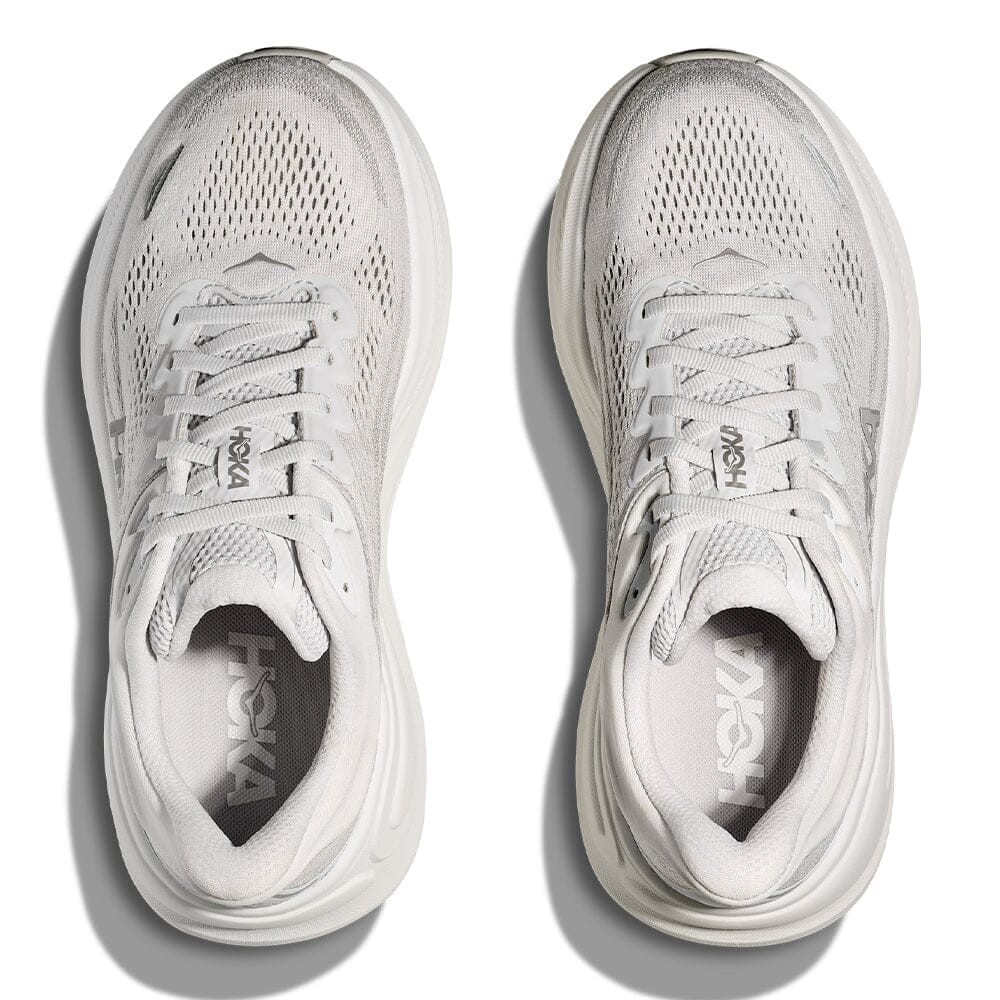 Hoka Women's Bondi 9 - Wide - BlackToe Running#colour_stardust-silver
