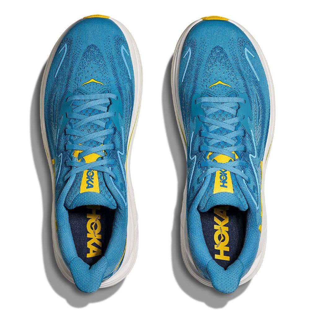 Hoka Men's Clifton 10 - BlackToe Running#colour_alpine-blue-foggy-night