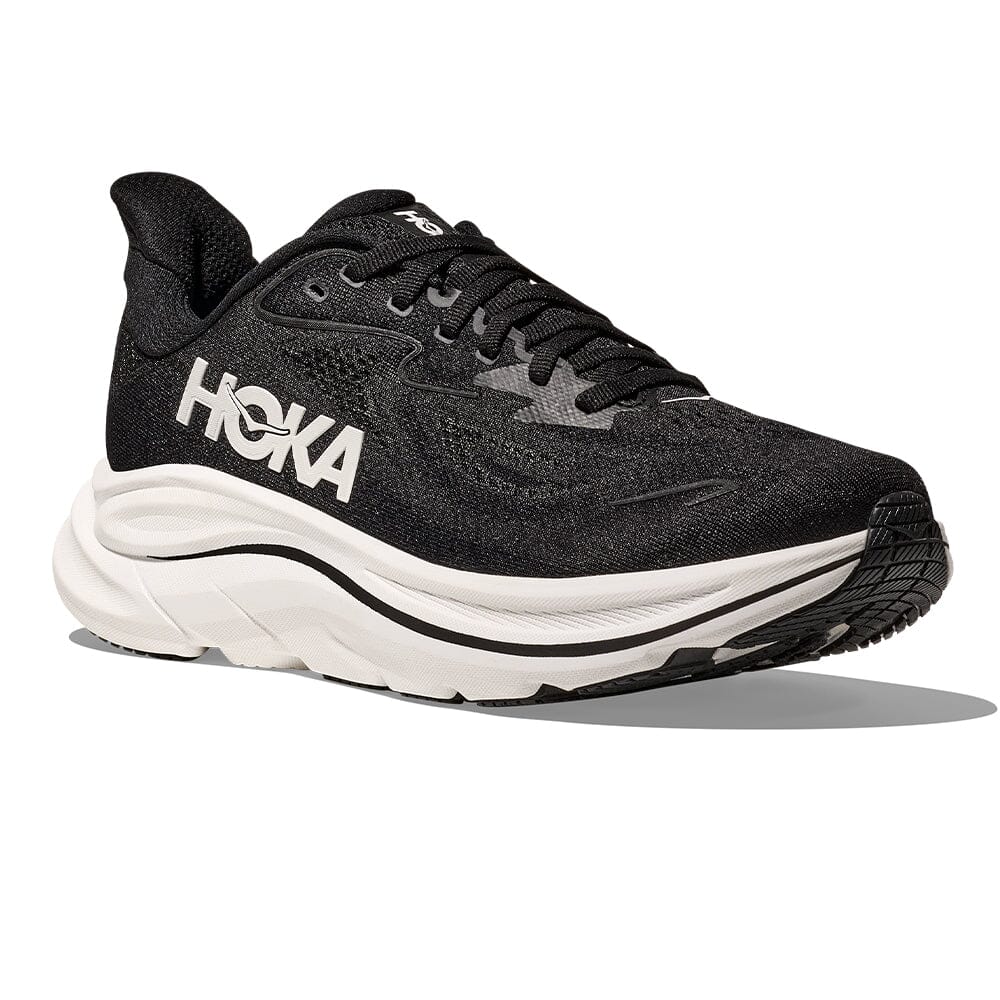 Hoka Men's Clifton 10 - BlackToe Running#colour_black-white