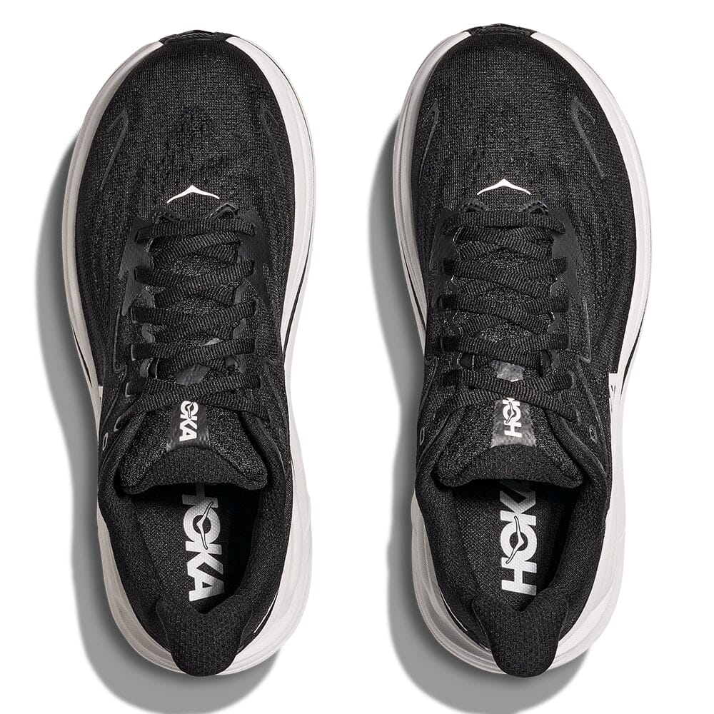 Hoka Men's Clifton 10 - BlackToe Running#colour_black-white