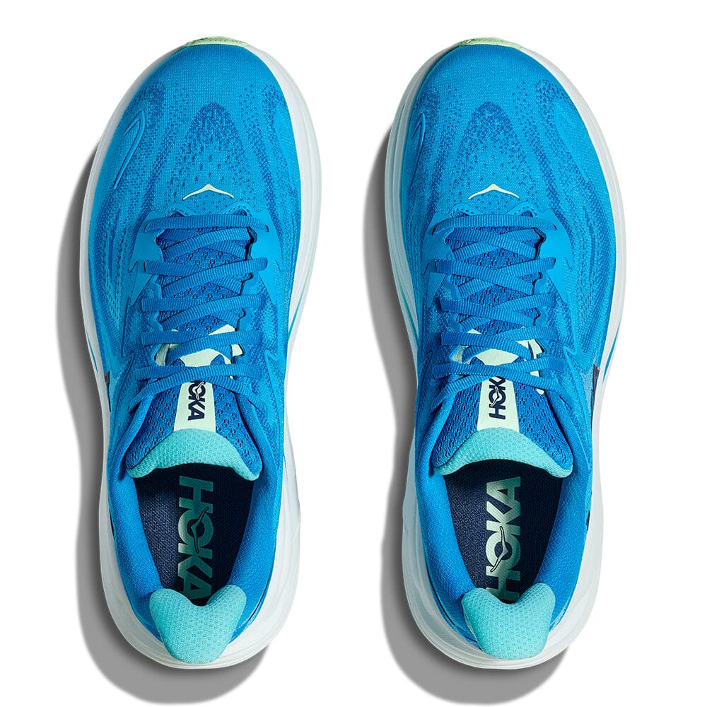 Hoka Men's Clifton 10 - BlackToe Running#colour_hoka-blue-skyward-blue