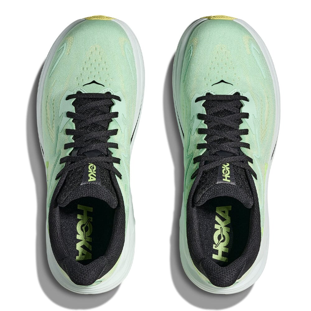 Hoka Men's Clifton 10 - BlackToe Running#colour_mint-fluorite-luna-moth