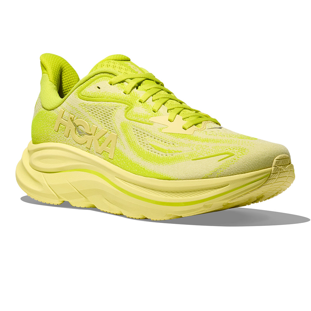 Hoka Men's Clifton 10 - BlackToe Running#colour_neon-hoka-citrus-sunlight