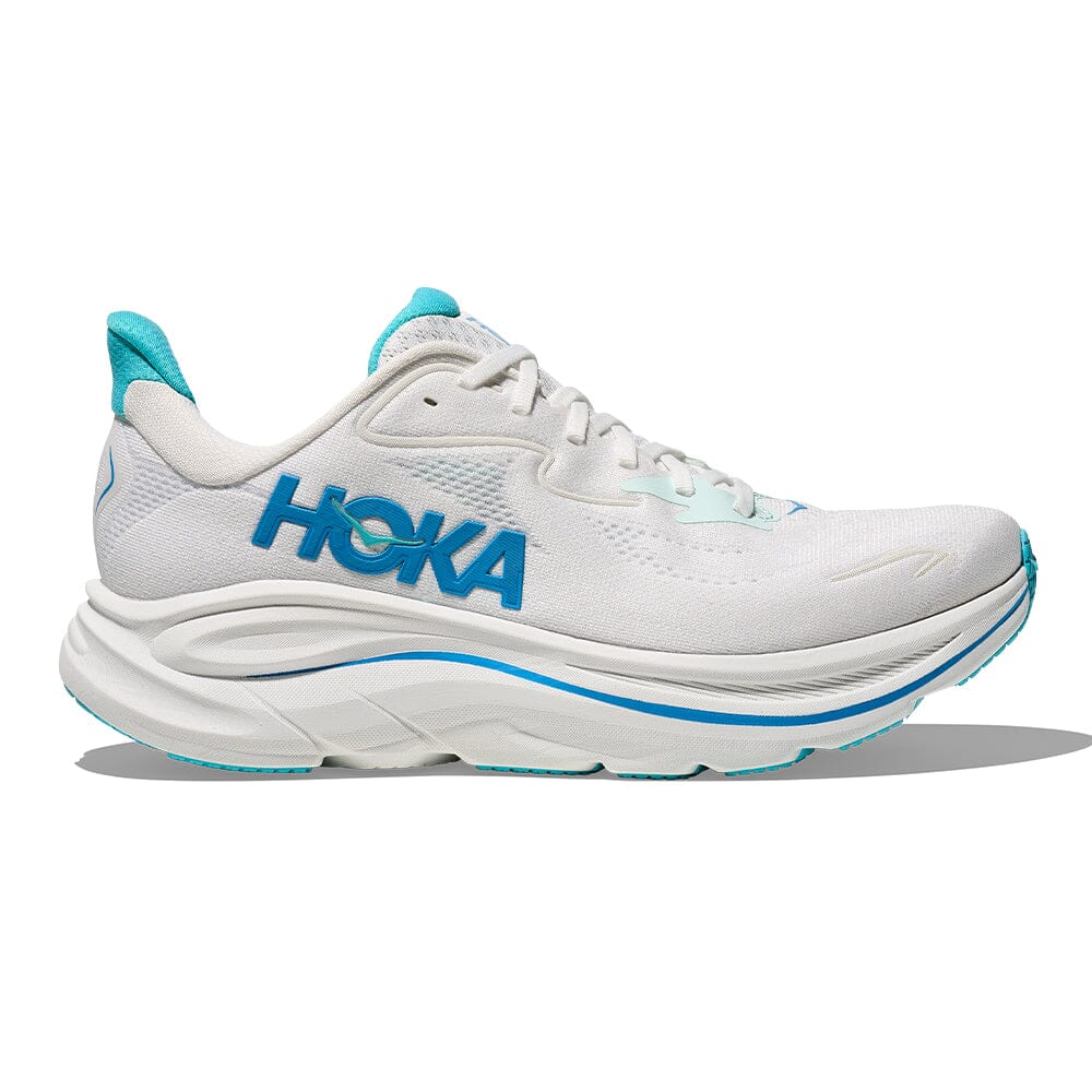 Hoka Men's Clifton 10 - BlackToe Running#colour_white-skyward-blue
