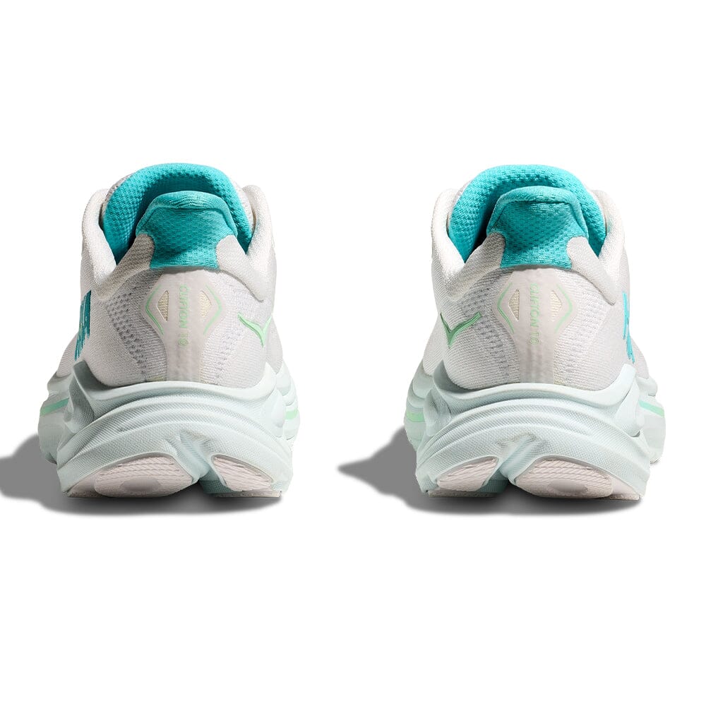 Hoka Women's Clifton 10 - BlackToe Running#colour_white-cielo-blue