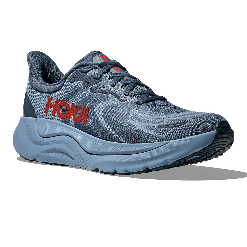 Hoka Men's Arahi 8 - BlackToe Running#colour_thunder-cloud-vermillion