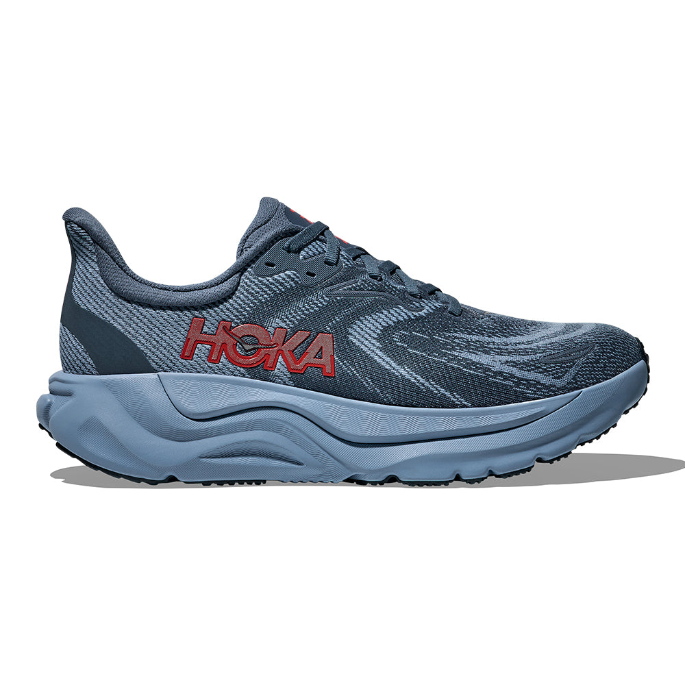 Hoka Men's Arahi 8 - BlackToe Running#colour_thunder-cloud-vermillion
