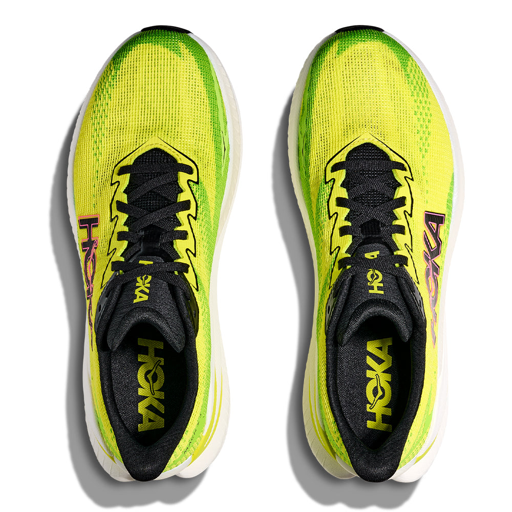 Hoka Men's Mach X 3 - BlackToe Running#colour_neon-hoka-citrus-neon-lime