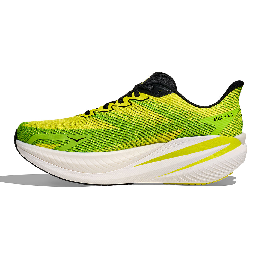 Hoka Men's Mach X 3 - BlackToe Running#colour_neon-hoka-citrus-neon-lime