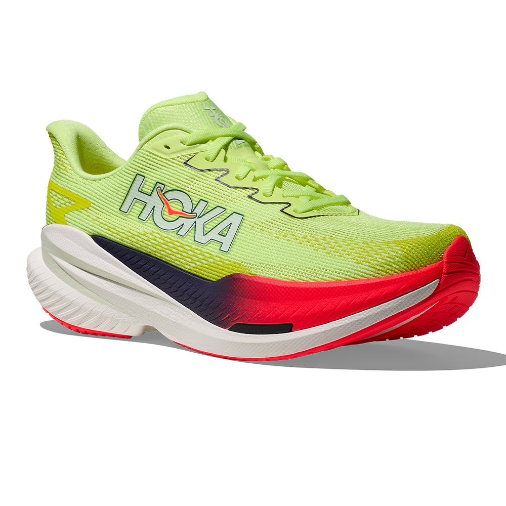 Hoka Men's Mach X 3 - BlackToe Running#colour_neon-yuzu-squid-ink