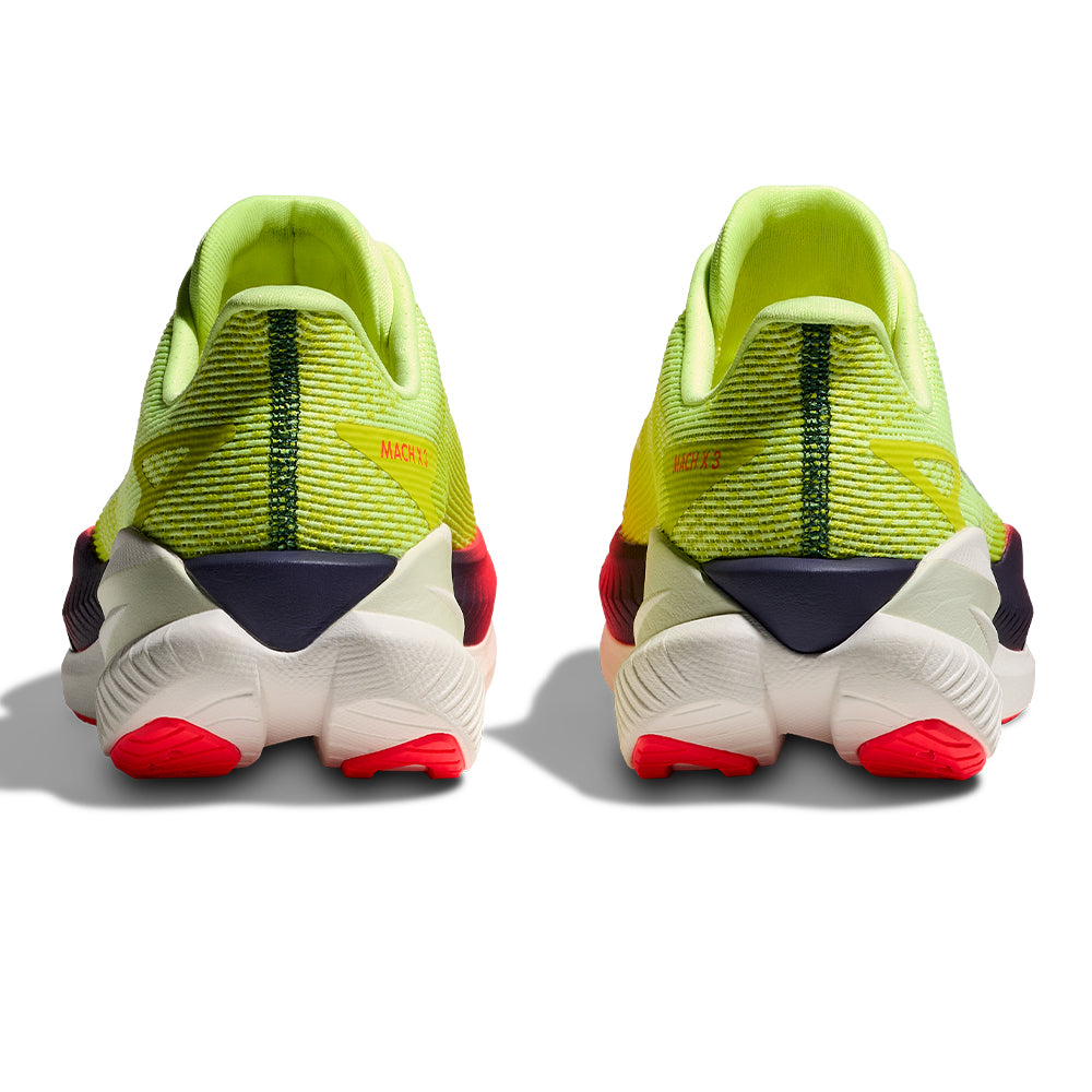 Hoka Men's Mach X 3 - BlackToe Running#colour_neon-yuzu-squid-ink