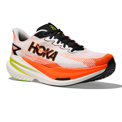 Hoka Men's Mach X 3 - BlackToe Running#colour_white-neon-tangerine