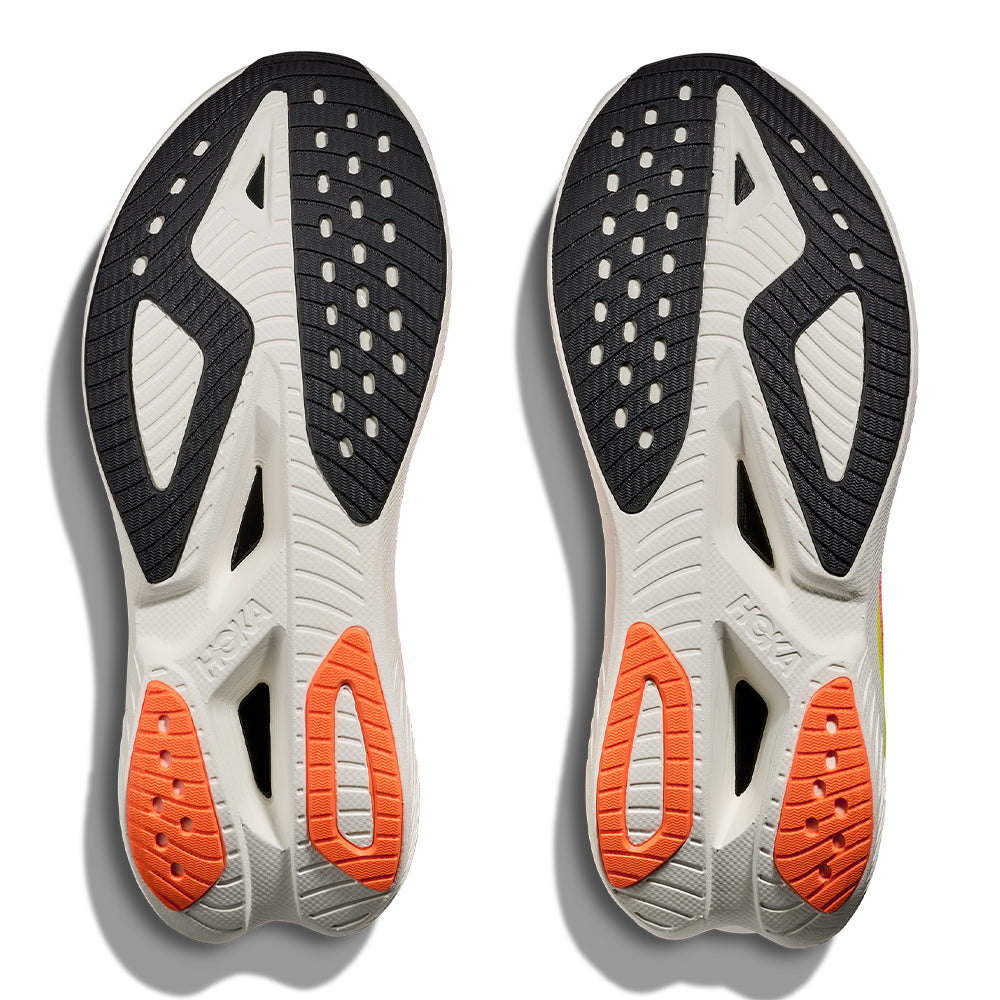 Hoka Women's Mach X 3 - BlackToe Running#colour_neon-rose-neon-tangerine