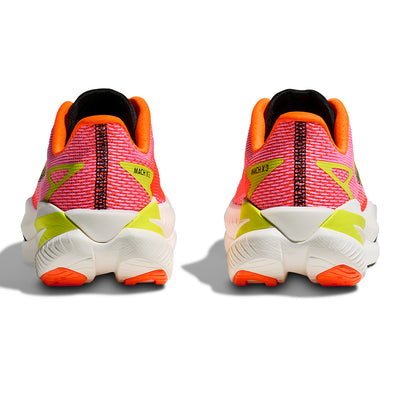 Hoka Women's Mach X 3 - BlackToe Running#colour_neon-rose-neon-tangerine