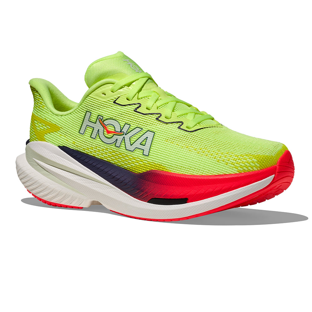 Hoka Women's Mach X 3 - BlackToe Running#colour_neon-yuzu-squid-ink