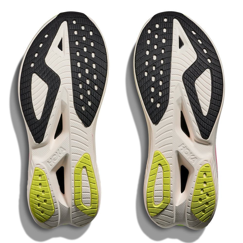Hoka Women's Mach X 3 - BlackToe Running#colour_white-neon-lime