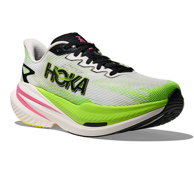 Hoka Women's Mach X 3 - BlackToe Running#colour_white-neon-lime